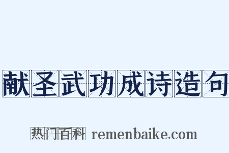 献圣武功成诗造句是什么意思的图片